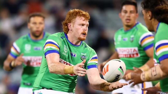 CANBERRA, AUSTRALIA - MAY 13: Corey Horsburgh of the Raiders in action during the round 11 NRL match between Canberra Raiders and Parramatta Eels at GIO Stadium on May 13, 2023 in Canberra, Australia. (Photo by Mark Nolan/Getty Images)