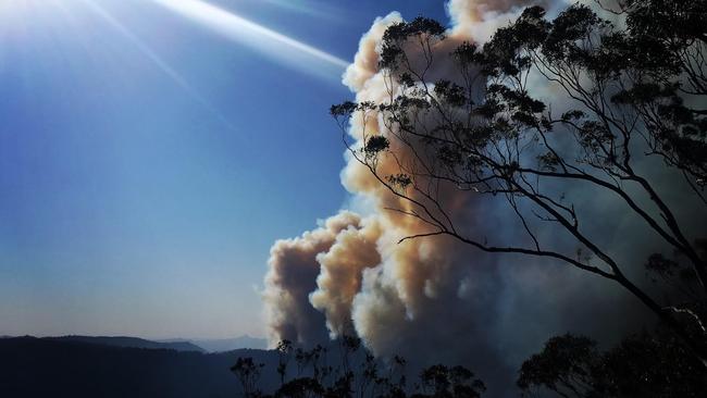 The advancing firefront as seen from Binna Burra lodge on September 7, 2019, two days before the retreat was destroyed.