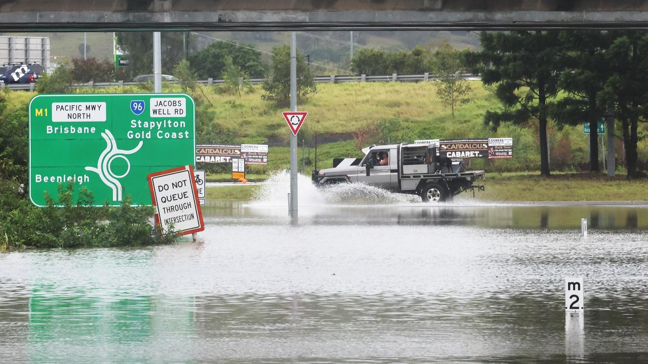 Flooding on the Gold Coast in the aftermath of Cyclone Alfred. Flooding at Yatala. Picture Glenn Hampson