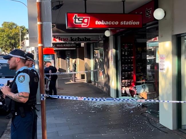 Police on the scene on Wednesday morning. Picture: Elliott Stewart