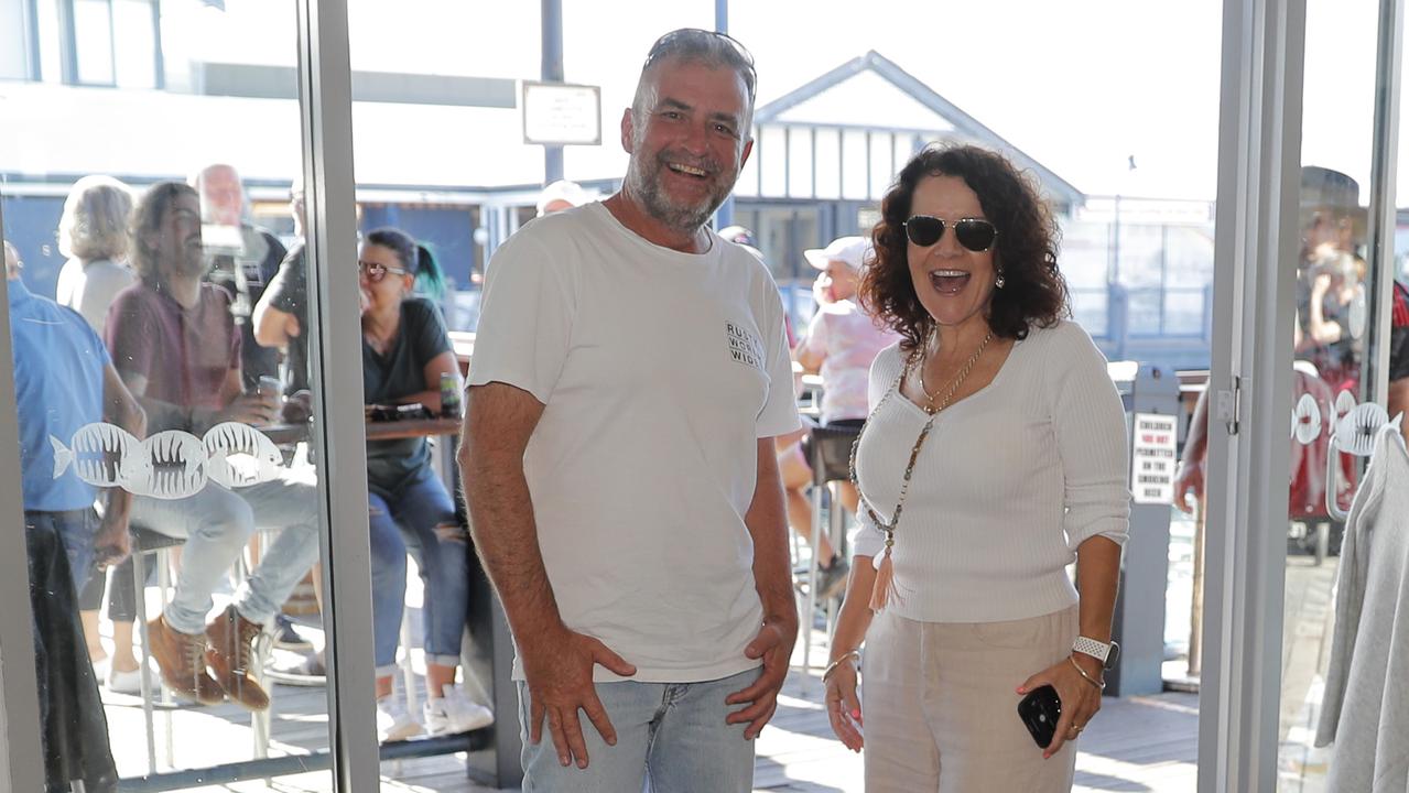 <p>Simon McCusker and Janelle Mcinnes at the Fishermans Wharf, which is closing down today, Sunday, June 25, 2028. Regi Varghese</p>