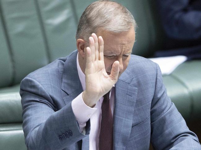 CANBERRA, AUSTRALIA- NewsWire Photos FEBRUARY 03, 2021: Anthony Albanese during Question Time in the House of Representatives in Parliament House Canberra.Picture: NCA NewsWire / Gary Ramage