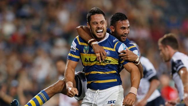 Hayne scored 113 tries for Parramatta over a decorated 12-year career. (Photo by Jason McCawley/Getty Images)