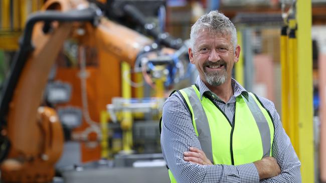 Seeley International managing director Jon Seeley his Lonsdale factory in Adelaide. NCA NewsWire / David Mariuz