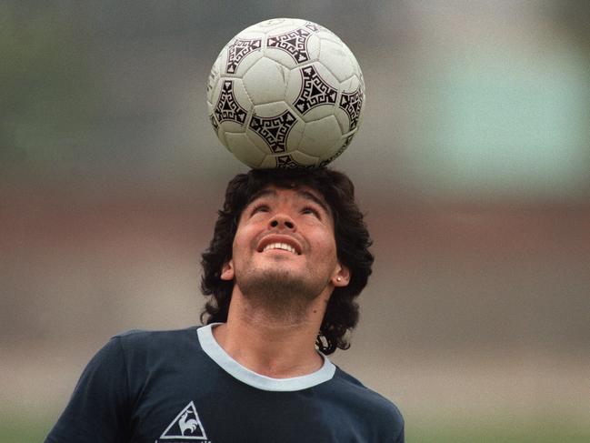 Diego Maradona in 1986 in Mexico City. Picture: AFP