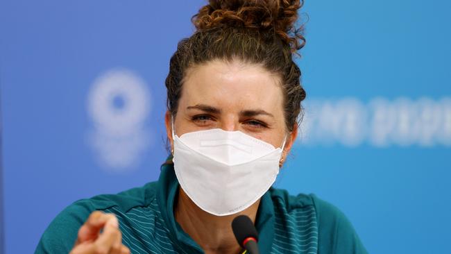 Normally gregarious canoe star Jessica Fox’s words were muffled by her mask