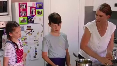 Five families gave the famous ‘chocolate temptation’ challenge a try – with hilarious results. Picture: Channel 9