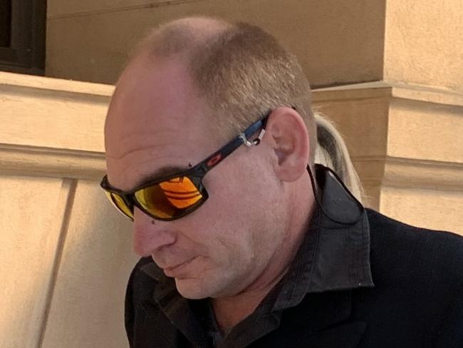 Damien Joseph Ward, of Coober Pedy has pleaded guilty to causing death by dangerous driving. Outside the District Court on 27/08/2020. Photo: Caleb Bond