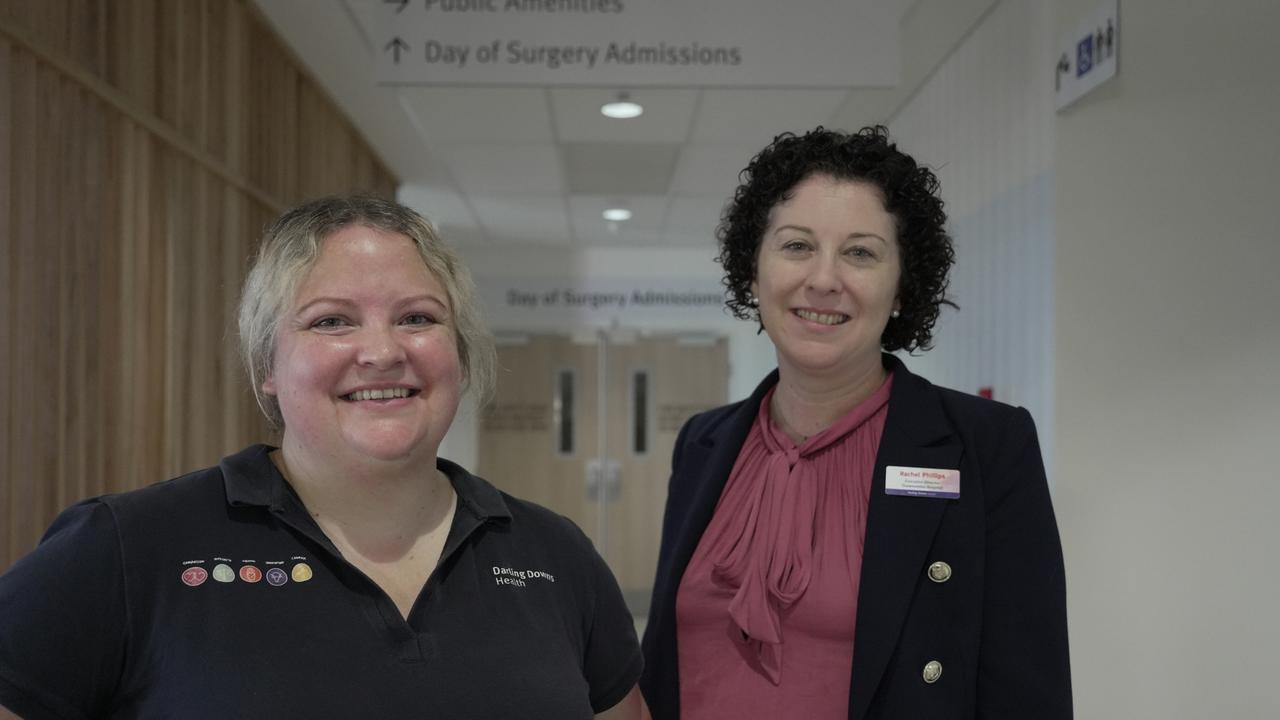 At the soft launch of Darling Downs Health's new day surgery, called the Bunya Centre, at Baillie Henderson Hospital are Toowoomba Hospital executive director Rachel Phillips (right) and nurse unit manager Petrina Lawton.