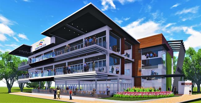 An artist’s impression of the proposed Darwin Turf Club grandstand. Picture: SUPPLIED