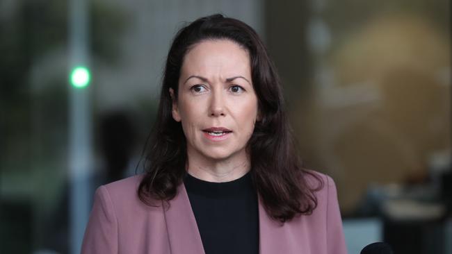 Jaclyn Symes, pictured with Daniel Andrews, has committed to releasing a report into the state’s besieged triple-0 service before the state election. Picture: David Crosling