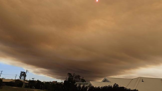 Briagolong residents were told to shelter in place. Picture Fiona Ross/Facebook