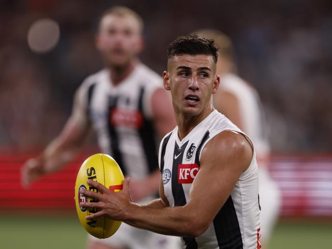 Could a Nick Daicos move to half-back help fix Collingwood’s woes to start the season? Picture: Darrian Traynor/Getty Images.