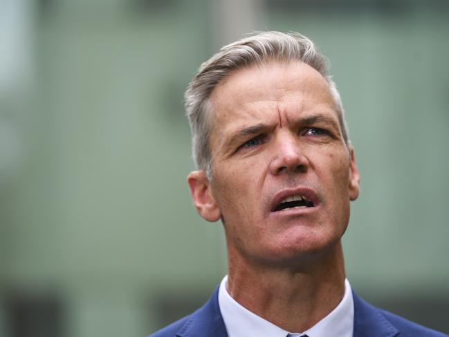 CEO of the Australian Farmers' Federation Tony Mahar speaks to the media during a press conference at Parliament House in Canberra, Tuesday, May 8, 2018.  (AAP Image/Lukas Coch) NO ARCHIVING