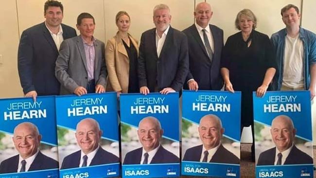 Liberal candidate Jeremy Hearn (3rd from right) will be disendorsed. 