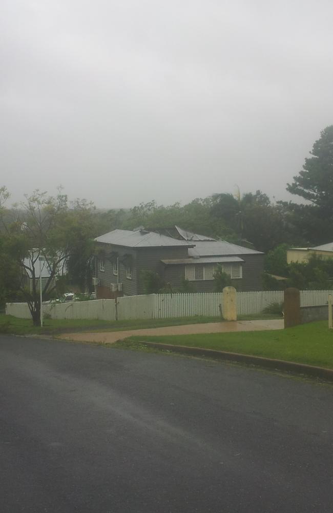 The Miller’s house on Bowen Street, The Range, after Severe Tropical Cyclone Marcia in 2015. Picture: Contributed