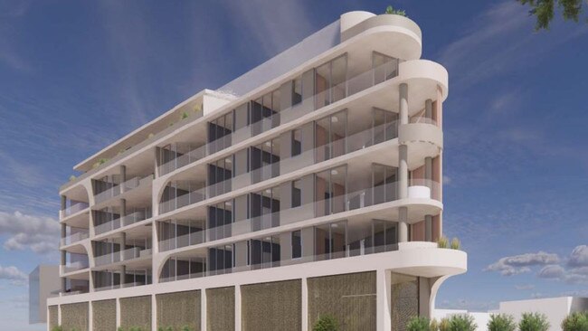 An artist's impression of the proposed building for Beach Rd.