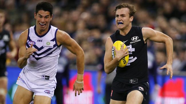 Carlton’s youngsters such as Lochie O’Brien have been a positive this season. Picture: Michael Klein