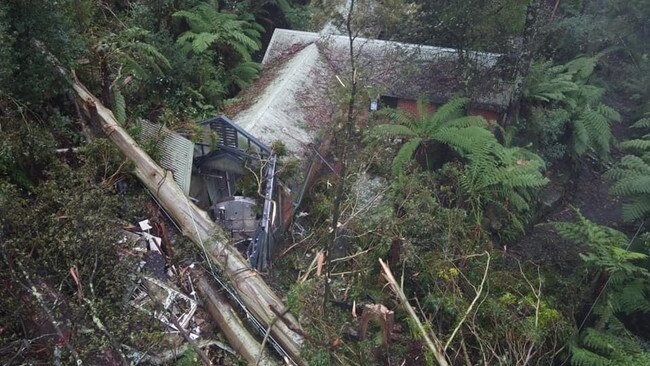 William Ricketts sanctuary severely damaged in Dandenong Ranges storms. Picture: Supplied.