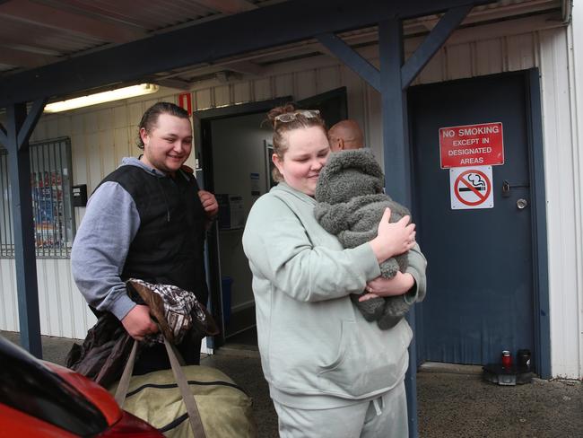 The young family had a lucky escape. Picture: Sue Graham