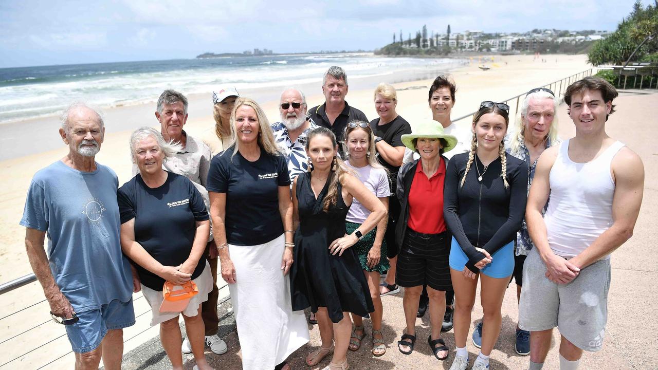 The Beach Matters group gathered at the Alex Surf Club on Tuesday ahead of a meeting with councillor Joe Natoli. Picture: Patrick Woods.