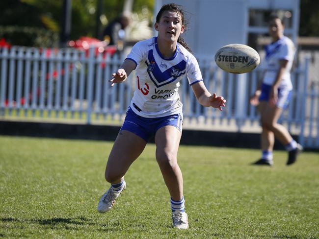 AmbrynMurphy-HauaPicture: Warren Gannon Photography. NSWRL Harvey Norman Women's Premiership round four, Wentworthville Magpies vs Canterbury Bulldogs at Ringrose Park, 28 July 2024