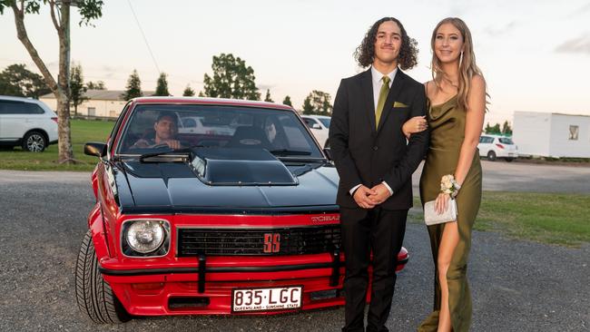 Kyle Sutton and Ebony Schulte at Mackay State High School formal 2022.Picture: Michaela Harlow