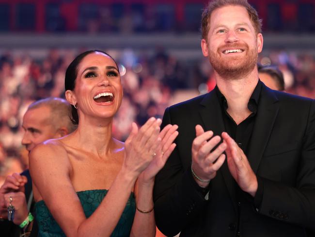 DUESSELDORF, GERMANY - SEPTEMBER 16: Prince Harry, Duke of Sussex, and Meghan, Duchess of Sussex attend the closing ceremony of the Invictus Games DÃÂ¼sseldorf 2023 at Merkur Spiel-Arena on September 16, 2023 in Duesseldorf, Germany. (Photo by Chris Jackson/Getty Images for the Invictus Games Foundation)