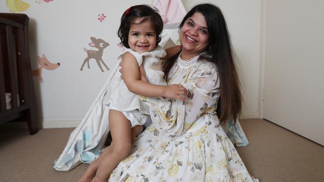 Sonal Pandit says her traditional Indian diet helped after her her now-toddler Sara was born. Picture: Alex Coppel