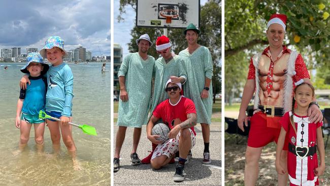 Sunshine Coast residents and visitors celebrate Christmas Day. Photo: Asa Andersen.