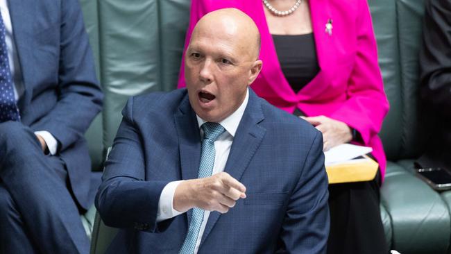 Opposition leader Peter Dutton warns that Labor is breaking promises not to touch your superannuation. Picture: NCA NewsWire / Gary Ramage