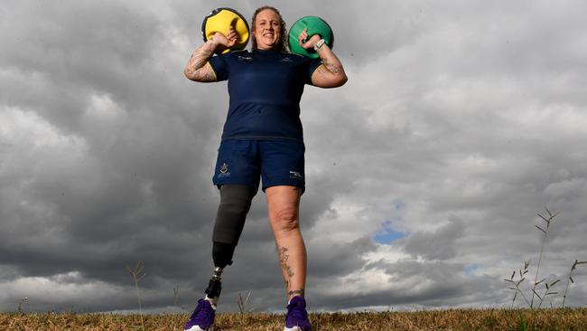 Veteran Ainsley Hooker from Giru is inspired to help other veterans in their rehabilitation journey after competing at the Warrior Games in Florida. Picture: Evan Morgan