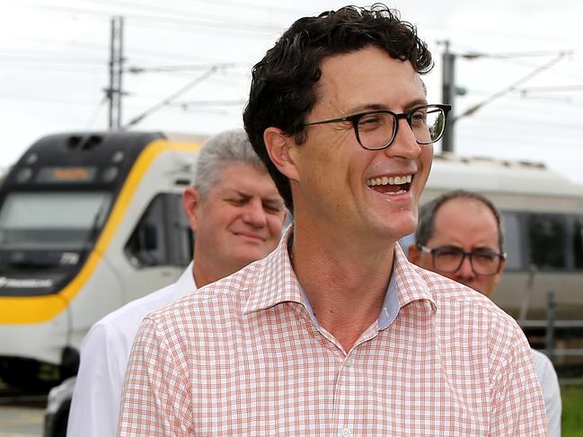 Minister for Transport and Main Roads Bart Mellish will join the Australian Government and Brisbane City Council to inspect early construction works at the Beams Road Level Crossing removal project site. Carseldine  Saturday 13th January 2024 Picture David Clark