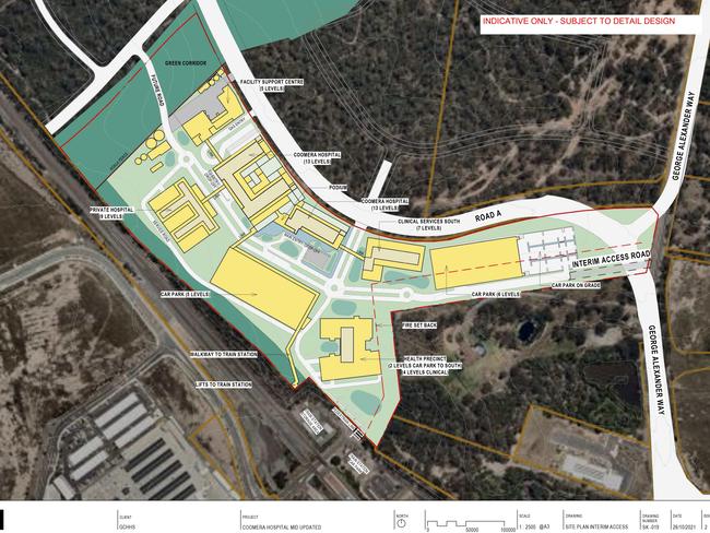 How the Coomera Health Precinct is expected to look by 2040.