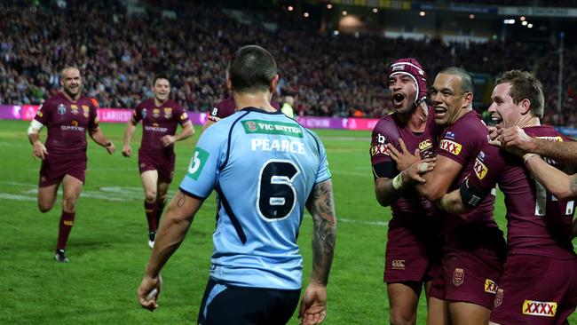 Pearce has copped it from Queensland time and again. .Picture by Gregg Porteous.