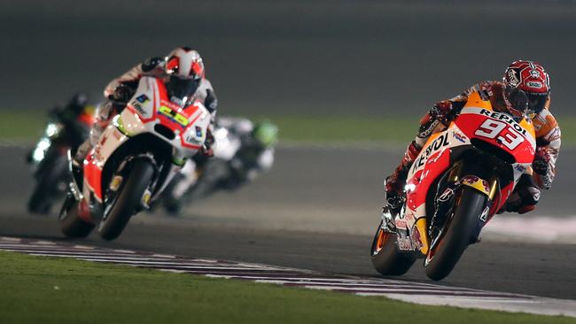 Marquez was in sixth by mid-race distance.