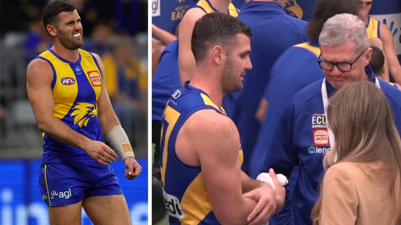 West Coast Eagles vs Gold Coast Suns, Jack Darling, arm injury, fractured, injury crisis, Adam Simpson press conference, injury update, casualty ward