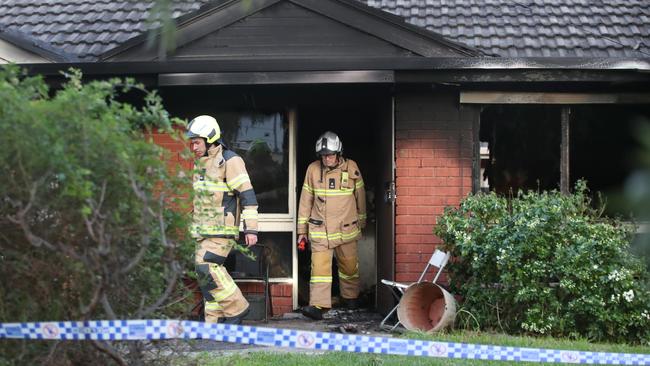 It took fire crews more than an hour to bring the blaze under control. Picture: David Crosling