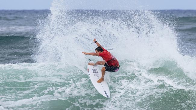 Alister Reginato had arguably the best highlights reel of the week. (Photo by Cait Miers/World Surf League)