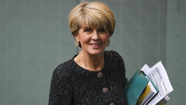 Julie Bishop won’t vote with Labor on Peter Dutton’s eligibility. Picture: AAP