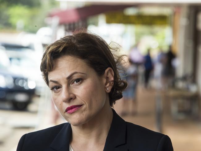 Ex Cairns to the COURIER MAIL 17.06.2015Ravenshoe Blast - Jacquie Trad  -  PICS BRIAN CASSEY - story Peter Michael A thoughtful Deputy Premier Jacqui Trad in the main street of Ravenshoe after visiting the scene of the "Serves You Right Cafe' explosion.