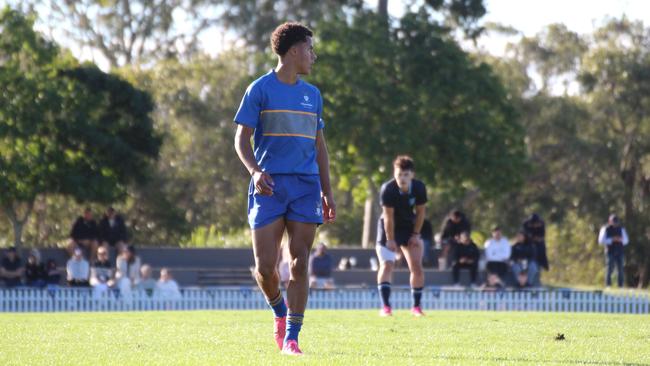 Treyvon Pritchard. GPS First XV rugby round one action between BGS and Churchie.