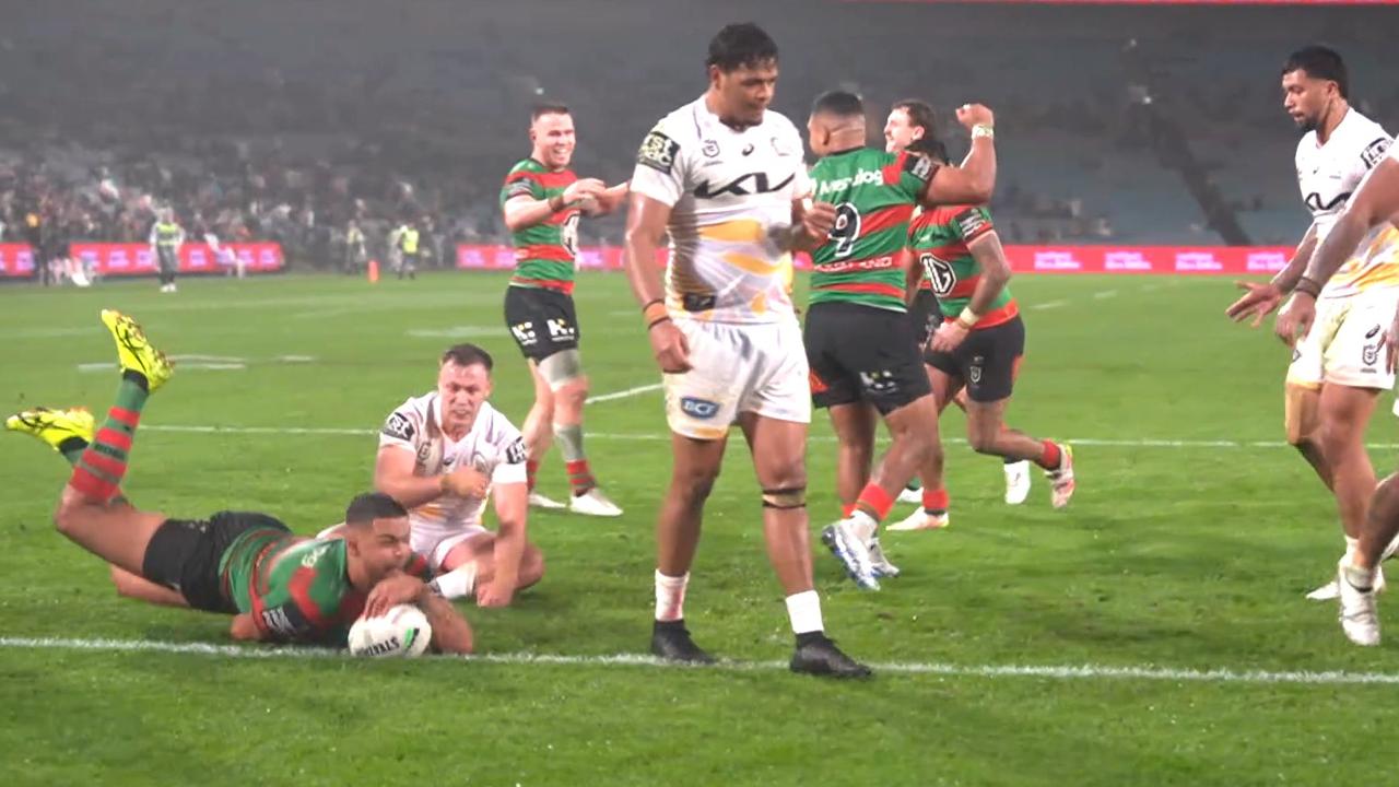 Selwyn Cobbo was nowhere near it. Photo: Fox League.