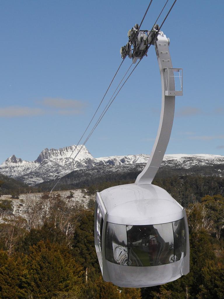 Artist impressions of Cradle Mountain Master Plan- the proposed cable car. Picture: Cumulus Studio