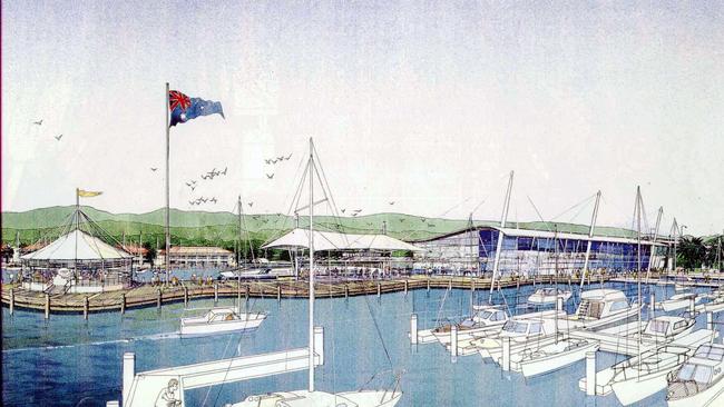 AUGUST, 1999: Artist impression of new boat harbour (marina) &amp; high speed ferry terminal planned for Gosford.