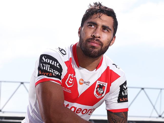 HOLD FOR LEAGUE CENTRAL COVER ONLY - Jordan Pereira poses for a portrait after St George Dragons training at WIN Stadium, Wollongong. Picture: Brett Costello