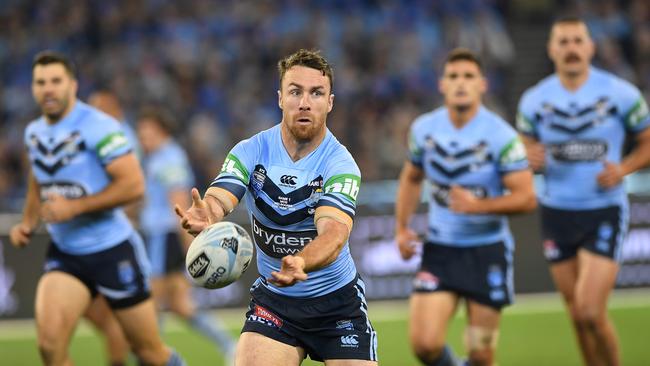 James Maloney in action for the Blues.