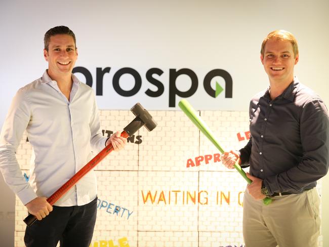 25/05/16 Joint CEOs Greg Moshal and Beau Bertoli of Prospa. Fintech SME lender Prospa. Pic Renee Nowytarger / The Australian.