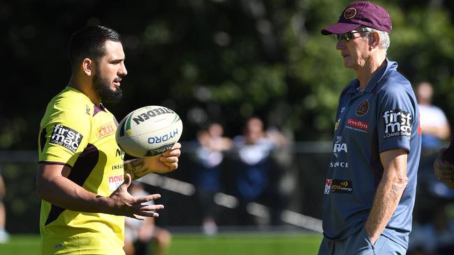 Wayne Bennett wasn’t giving anything away. (AAP Image/Dave Hunt)