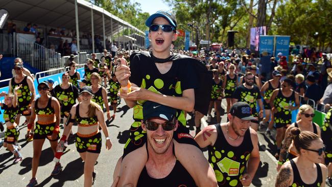 Participants in the People’s Choice Undies Run. Picture: Tom Huntley